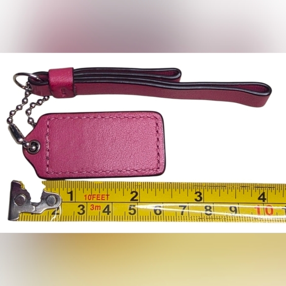Coach Fuchsia Leather Hangtag 2pcs - Picture 2 of 2